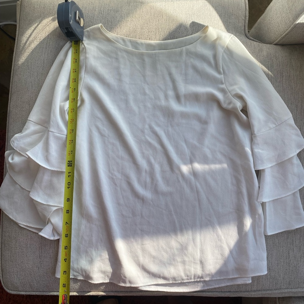 Calvin Klein Flowy Cream Blouse
